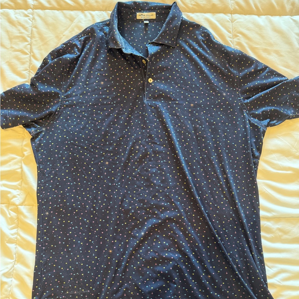 Peter Millar Dark Blue Golf Polo